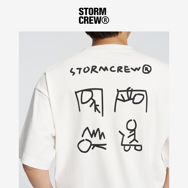 【新品】影视飓风STORMCREW24夏款 Tim手绘躲猫猫款纯棉T恤休闲