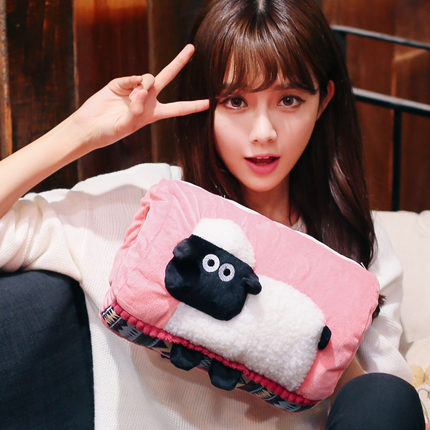 博弘毛绒卡通热水袋充电暖宝宝可爱防爆暖手宝暖水袋电热宝已注水