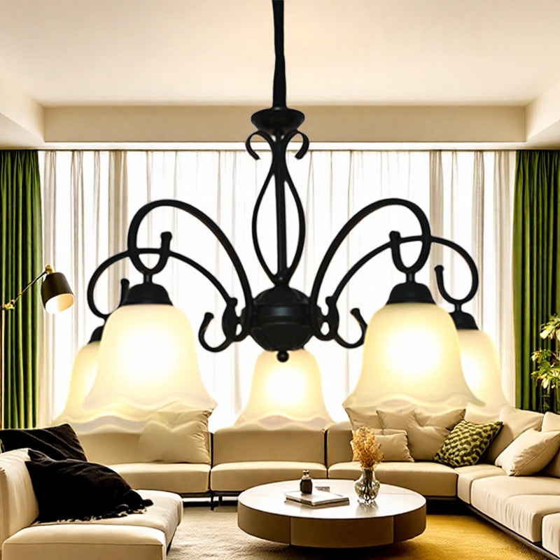 美式简约客厅餐厅吊灯