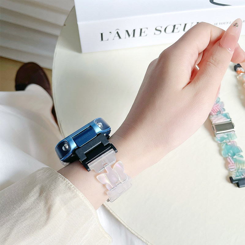 树脂蝴蝶扣适用华为儿童电话手表表带5X/5Xpro透明保护壳4X/4Pro/3X/3Pro/3S表套5pro通用配件表带螺丝杆2440