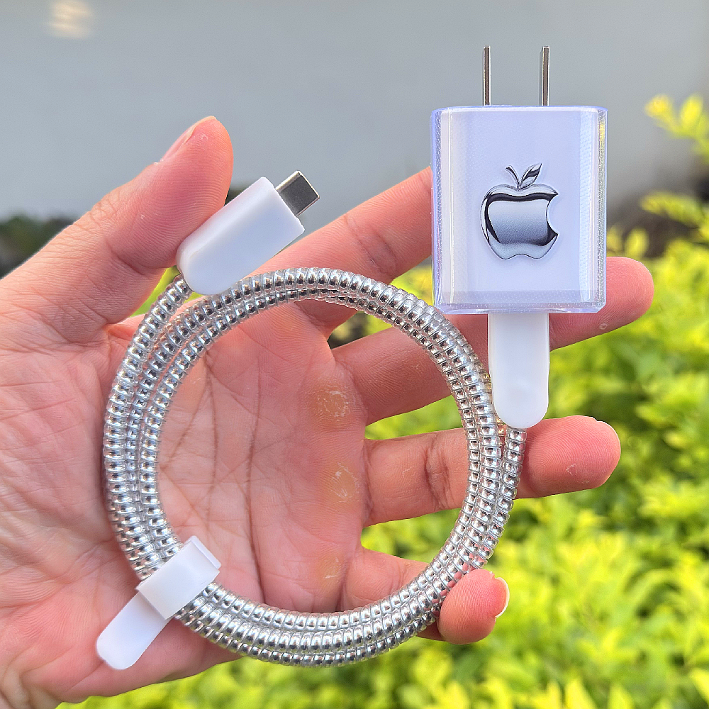 适用Huntkey航嘉45W充电器壳苹果iPhone17 16pro数据线保护套绕绳