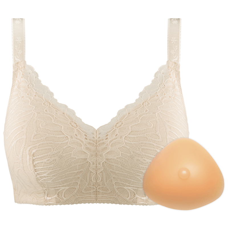 岱米淇义乳文胸二合一套装乳腺术后三角假胸乳房无钢圈文胸6501DT