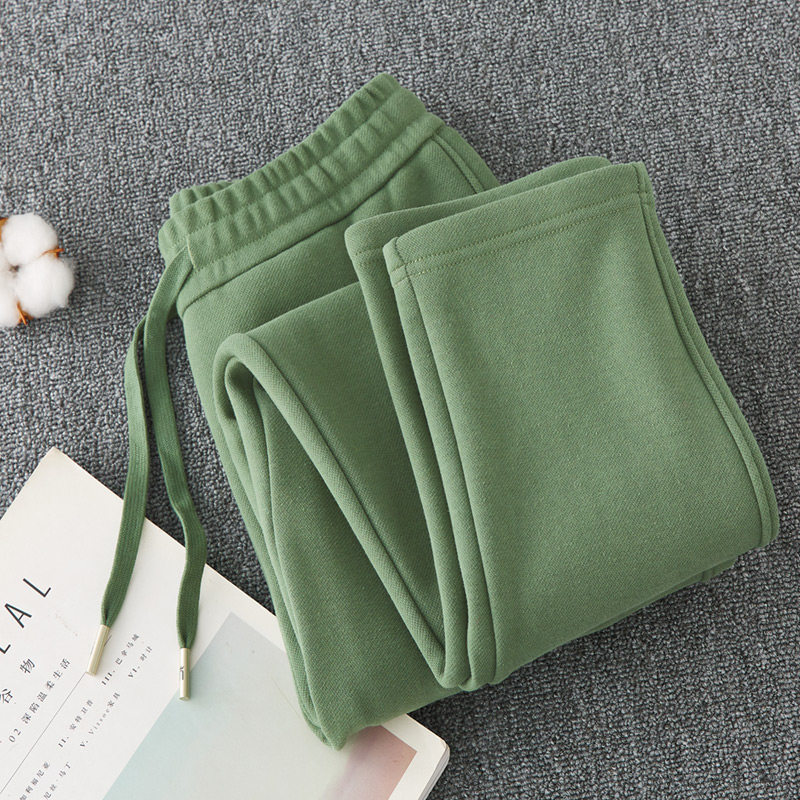 显白青绿色 2024新款运动裤女春秋 休闲宽松直筒卫裤女士大码裤子,女装/女士精品,休闲裤,淘宝优惠券,粉丝福利购,淘宝优惠卷