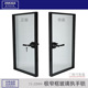 北欧钛铝镁合金卫生间门极窄边框厨房厕所平开门黑色玻璃把手门i.