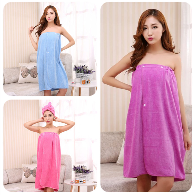 春秋季成人可穿浴裙性感可爱抹胸美容院浴巾非纯棉加大加厚超吸水
