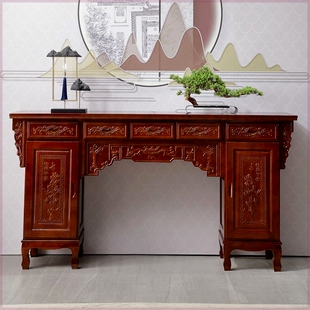全实木神台仿古供桌香柜农村祠堂正厅家用供奉桌香案典雅雕花供案