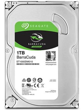 希捷酷鱼1T SATA台式机电脑硬盘3.5寸ST1000DM010监控录相CMR垂直