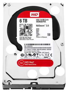 CMR垂直静音西部数据WD60EFRX红盘3.5寸6T台式机NAS服务器硬盘