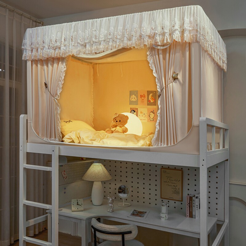 大学生宿舍床帘全封闭强遮光全包一体式通用上下铺专用蚊帐90x190