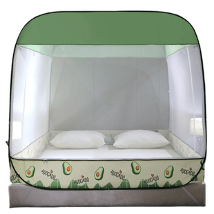 新型蒙古包蚊帐家用免安装可折叠儿童防摔卧室1.5米床150x190夏季