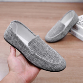 老北京帆布鞋 男士 休闲豆豆鞋 春夏季 一脚蹬百搭舒适透气软底懒人鞋