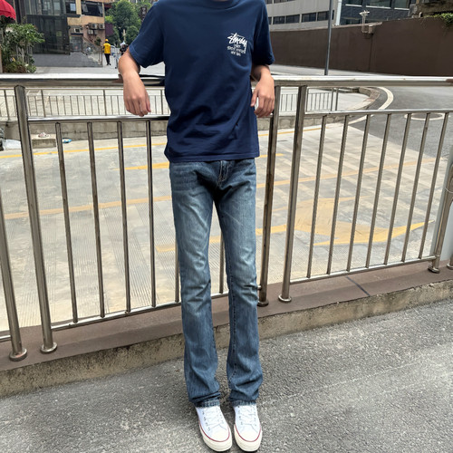 美式水洗竹节棉cleanfit牛仔裤男