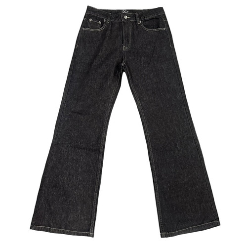 盎原牛复古老钱百搭微喇牛仔裤男