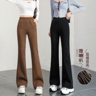 高个子宽松直筒微喇叭运动裤 青少年高中初中学生春秋裤 子女加长版