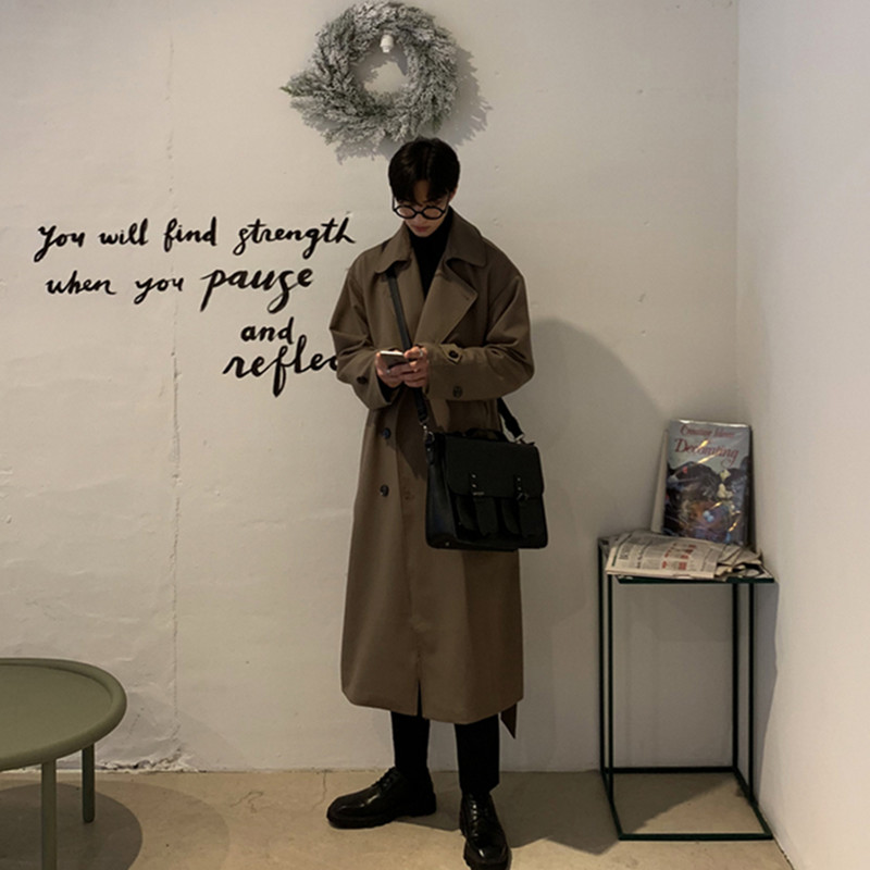 高级感谢尔比英伦风衣外套男士春秋季休闲中长款过膝德式战壕大衣