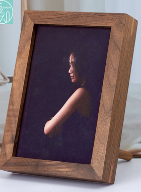 高档实木相框 北美黑胡桃实木直角方形画框 书法字画刺绣装裱框