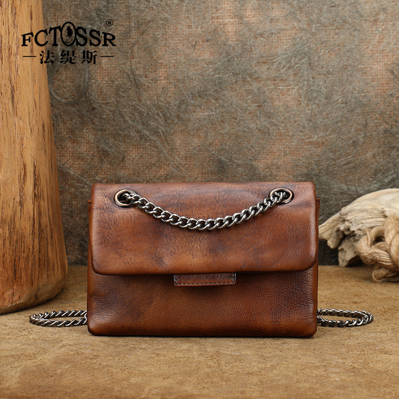 法缇斯小众设计头层牛皮单肩斜挎小方包时尚链条腋下包真皮女包小,箱包皮具/热销女包/男包,小方包,淘宝优惠券,粉丝福利购,淘宝优惠卷