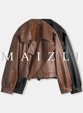 【MAIZLI】绵羊皮真皮时尚机车皮夹克外套CH427AM1735