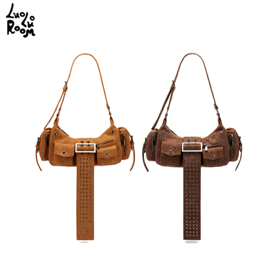 LuoLuoRoom原创正品“叛逆爱妃”麂皮女士手提单肩包（没有挂件）