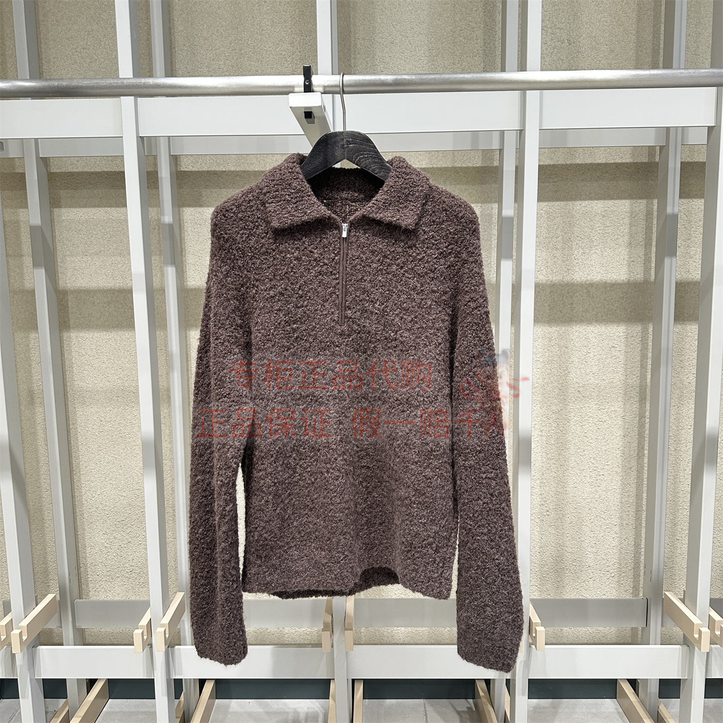 9PA313030长袖深咖羊毛毛衫