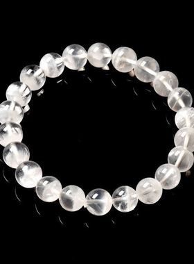 天然巴西白幽灵单圈手链男女聚宝盆千层金字塔白水晶手串礼物