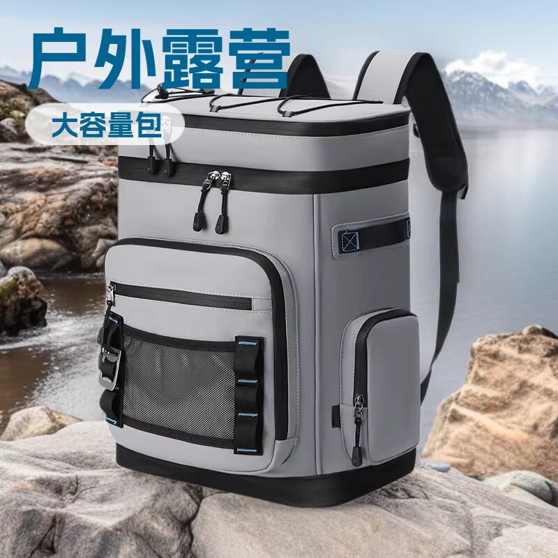 现货大型防水隔热冷背包防漏冷外出收纳露营背包保温保冷野餐背包