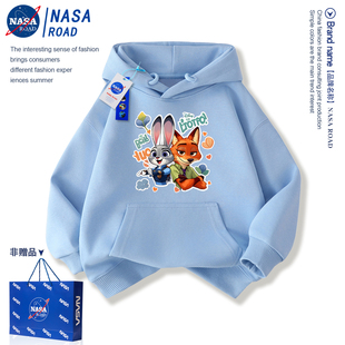 NASA疯狂动物城卫衣儿童服装尼克朱迪衣服男童女童帽衫秋冬装外套