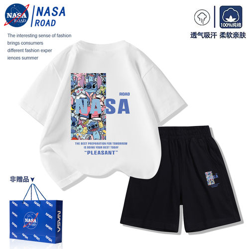 NASA童装男童夏套装2026新款