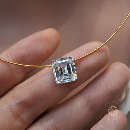 S925银女大冰糖项链重工高级感