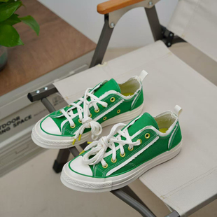 1970S 绿色 时尚 低帮潮流休闲帆布鞋 A13852C 百搭男女同款 匡威正品