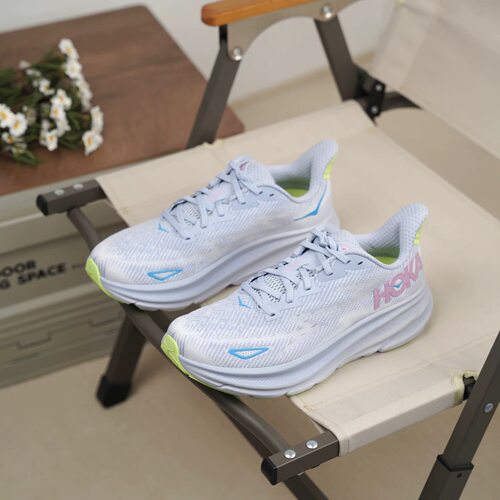 HOKA正品 Clifton 9 克9女运动舒适防滑 低帮跑步鞋 1127896-GLLS