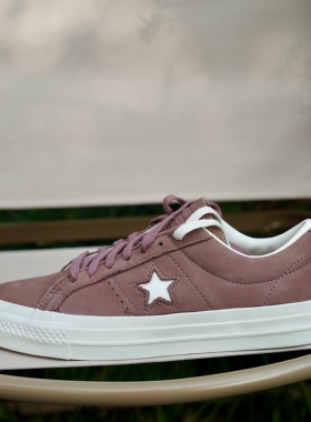 匡威正品 One Star Pro 枣红色皮革男女低帮轻便百搭板鞋 A03675C