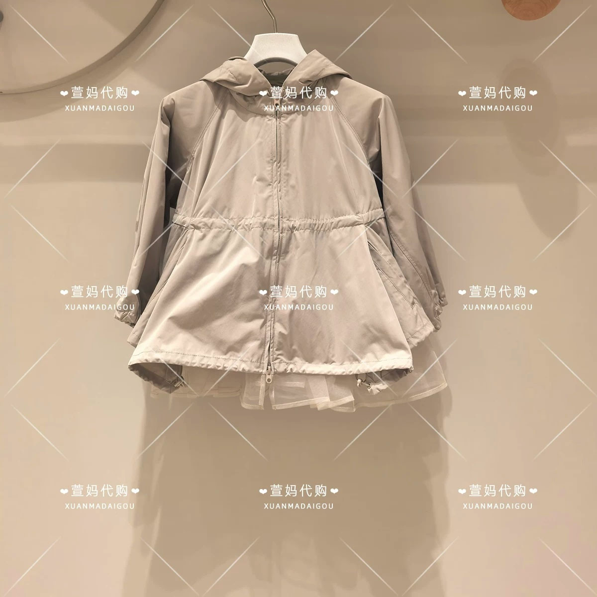1Q9910480小江南商场童装2026秋冬新品女童防风休闲运动短款风衣