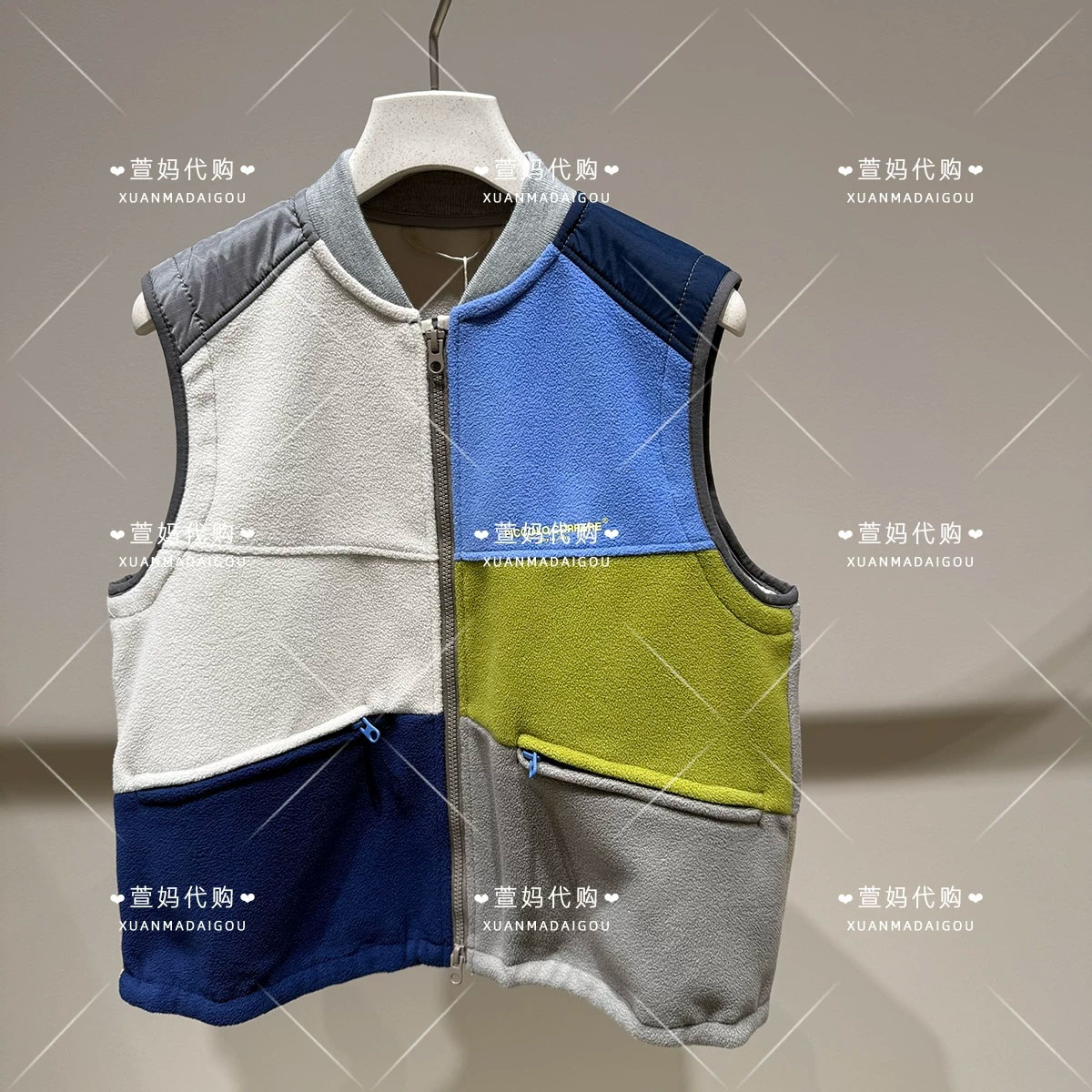 1Q9510390小江南商场童装2026秋冬装新品男女童休闲立领拼色马甲