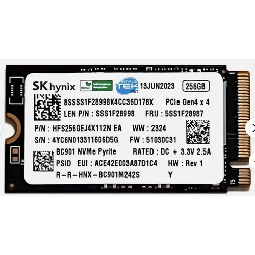 SK Hynix BC901 256G/512G /1TB M.2 2242 PCIe Gen4x 4固态硬盘