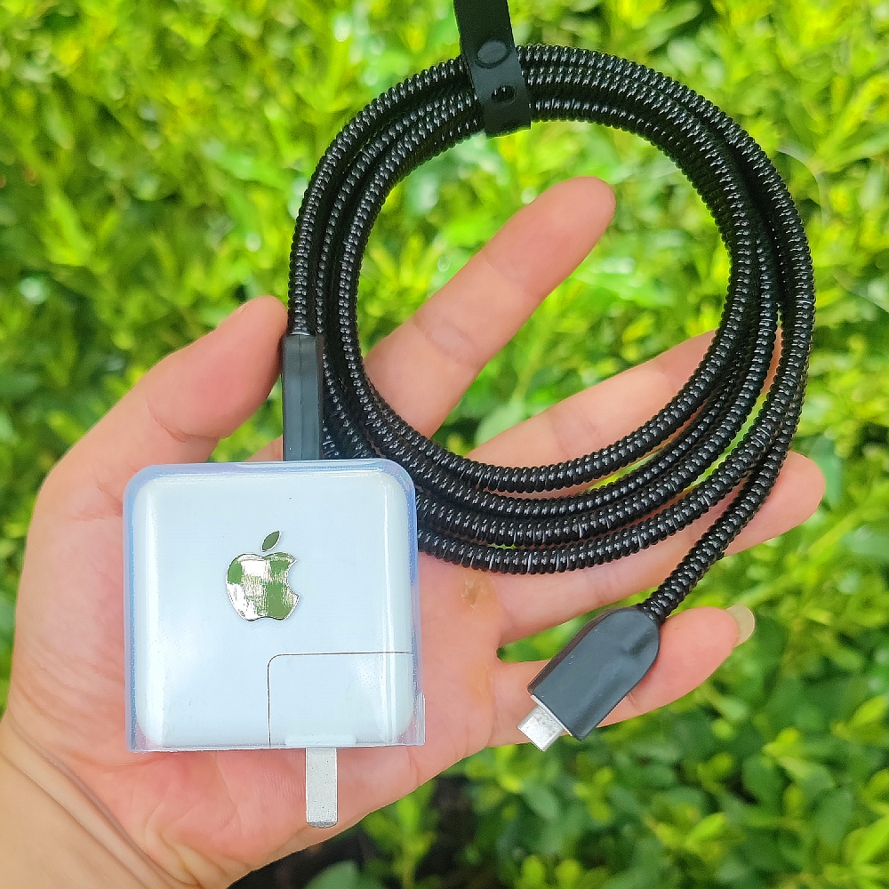 适用苹果15 16 30W充电器软壳数据线保护套iPhone16 promax 35W缠