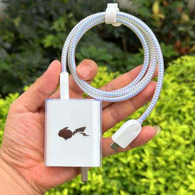 适用小米10 10S红米K30 K30S K40 pro数据线保护套33w充电器绕绳