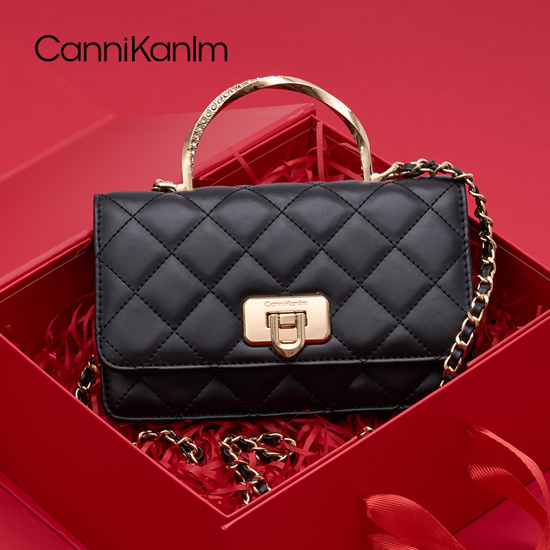 CanniKanlm官方正品真皮小方包女