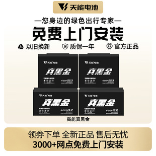 【G】天能电池 真黑金22ah系列二轮三轮电动车电摩石墨烯铅酸电池