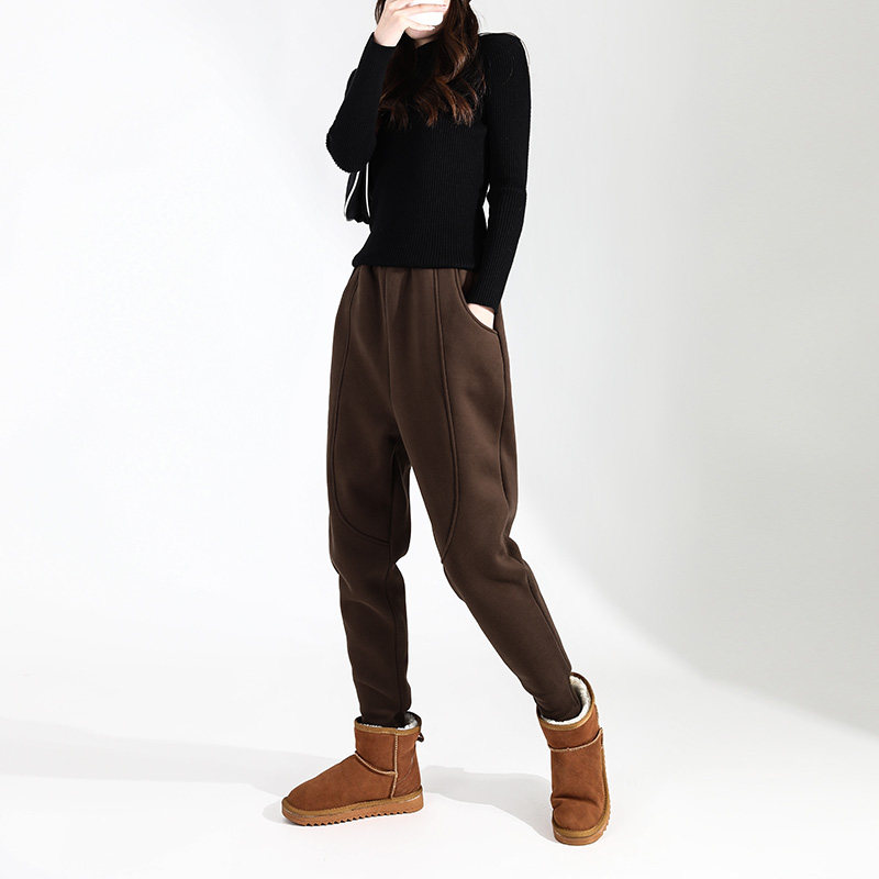卫裤女2025新款时尚加绒加厚运动裤大码高腰宽松休闲老爹哈伦裤潮,女装/女士精品,休闲裤,淘宝优惠券,粉丝福利购,淘宝优惠卷