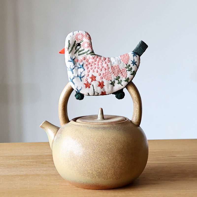 文手作  原创布艺创意小鸟壶把套隔热防烫茶壶提梁布老印花布可爱,餐饮具,茶巾,淘宝优惠券,粉丝福利购,淘宝优惠卷
