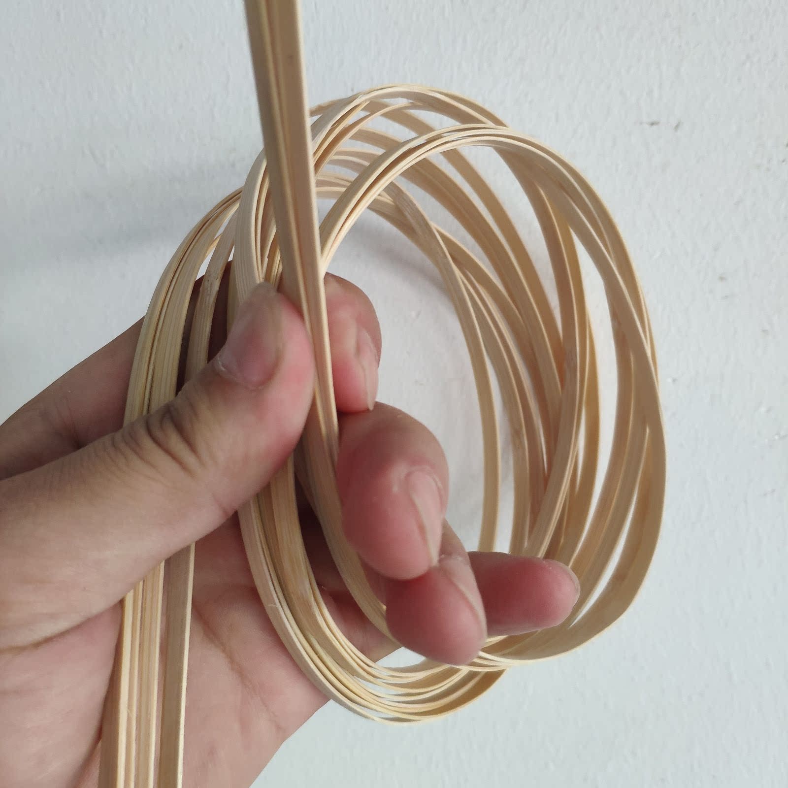 学生DIY作业手工竹片竹条编织材料薄竹蔑片竹皮竹编园艺花艺竹编_虎窝淘