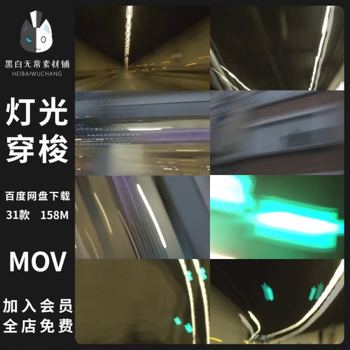 复古夜晚城市灯光线穿梭动态模糊延时摄影视ae转场特效pr视频素材
