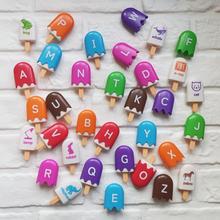 雪糕彩虹冰棍游戏儿童亲子互动颜色字母配对玩具蒙氏启蒙早教排列