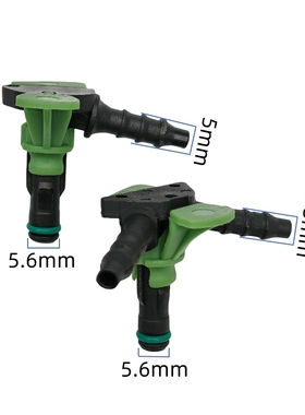 三通T型回油管接头 喷油器绿色二通西门校油泵配件共轨回油插头子