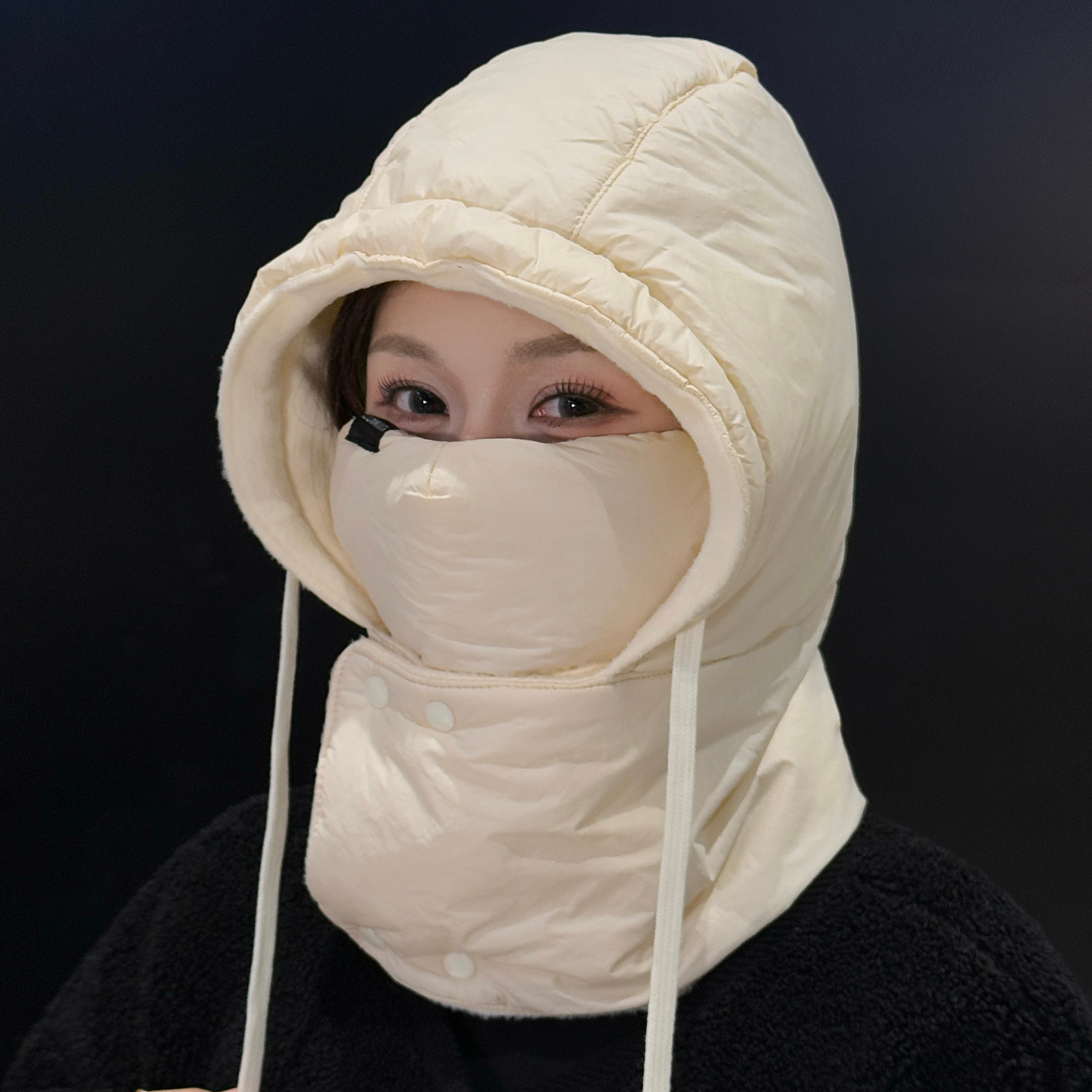 保暖围脖一体雷锋帽帽子女冬季