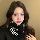 挂耳脖套女秋冬季 针织毛线骑电动车护颈围脖子面罩口罩遮全脸一体