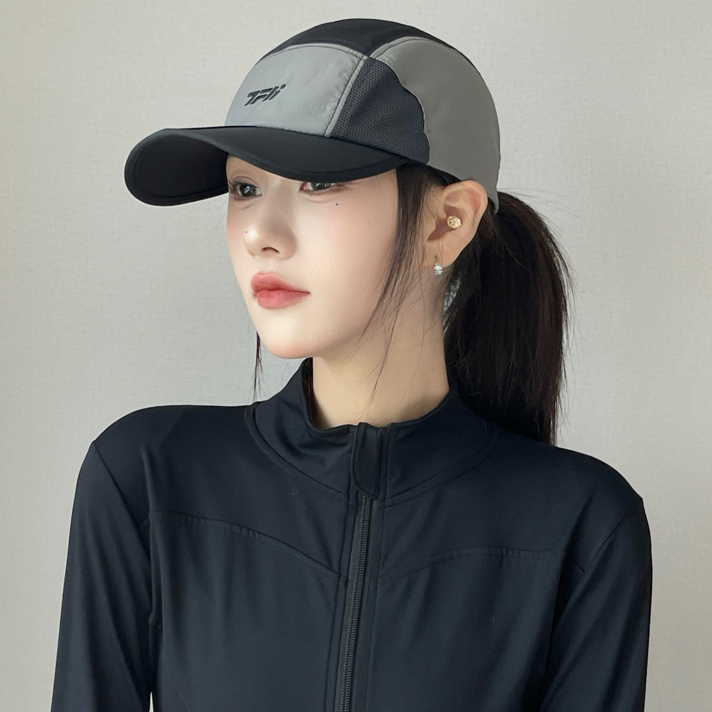 户外运动防晒鸭舌帽女可折叠防泼水速干登山帽防紫外线棒球帽子男