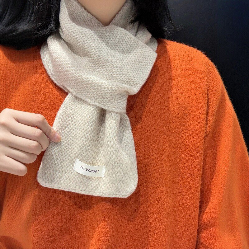慵懒风高品质100%纯羊毛围巾冬季