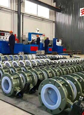 厂家直供衬四氟铸钢法兰蝶阀D341F46-16C耐酸蝶阀海水蝶阀